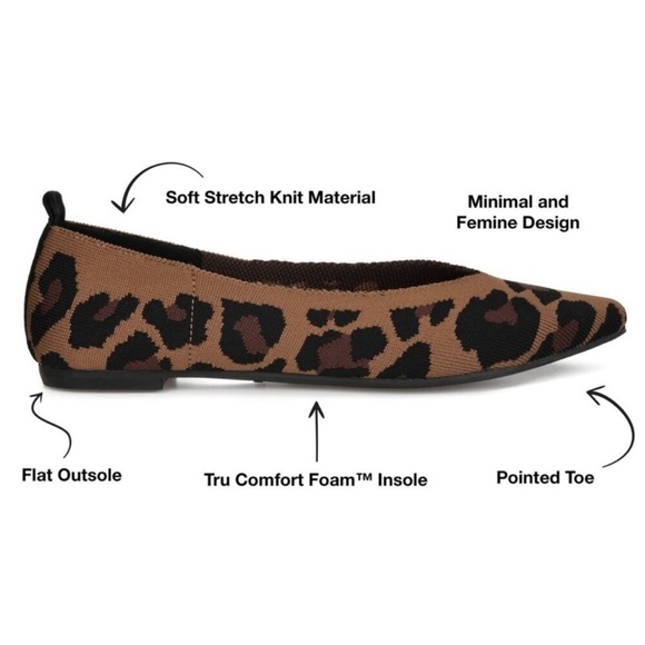 JOURNEE COLLECTION WOMEN'S TAYLEEN TRU COMFORT FOAM BALLET FLATS LEOPARD, US 12 - Picture 1 of 13